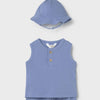 ENSEMBLE 3 PIECES CHAPEAU BLEU