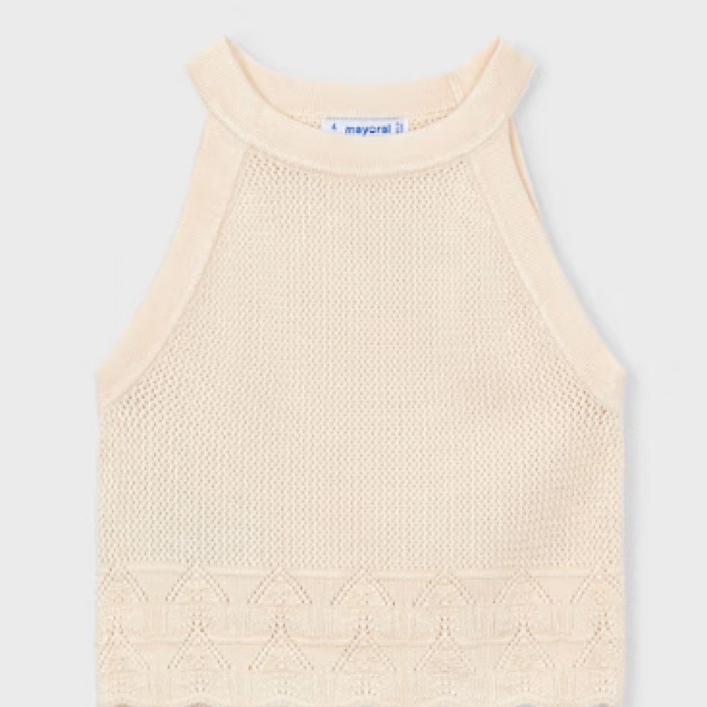 TOP MAILLE ECRU