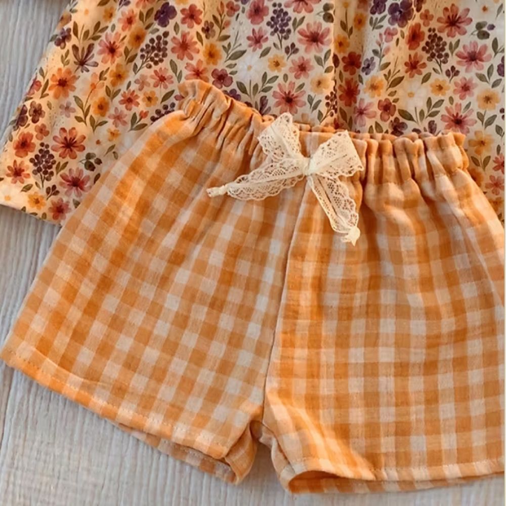 SHORT VICHY JAUNE