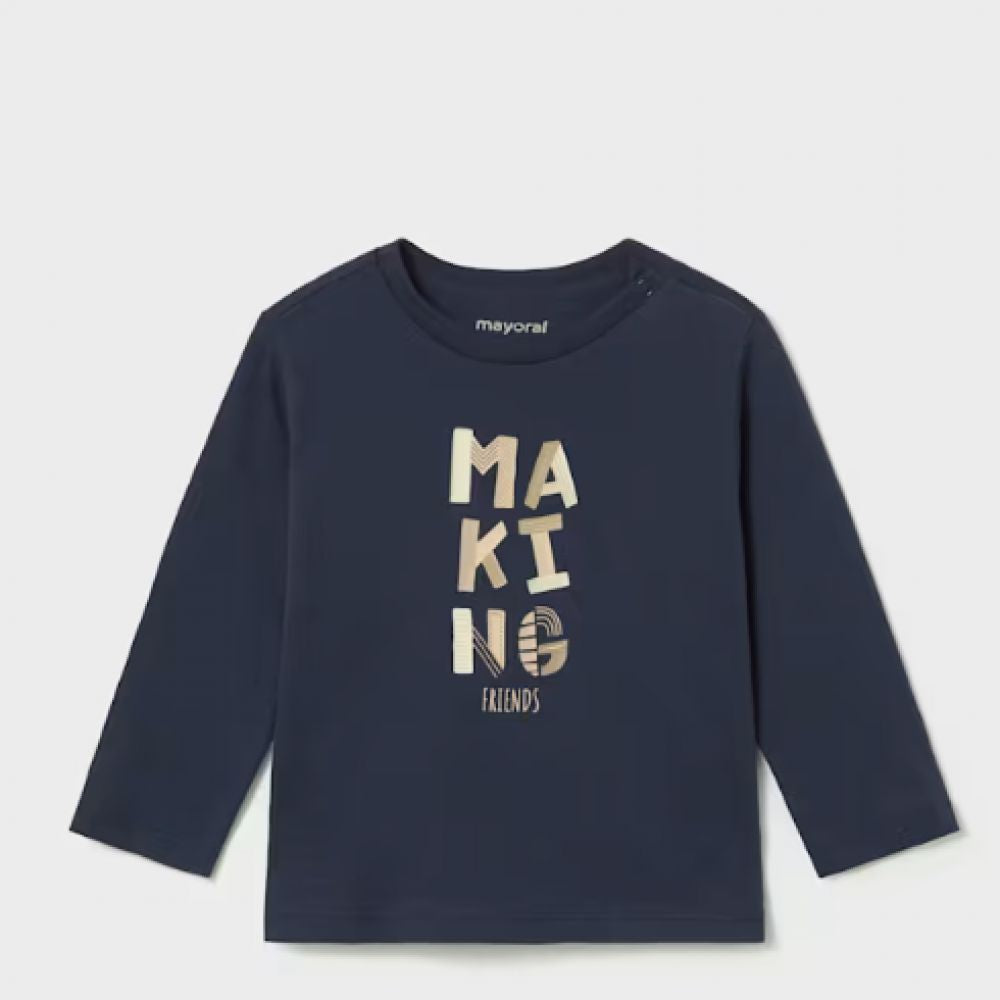 T-SHIRT ML BASIC BLEU MARINE