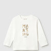 T-SHIRT ML BASIC BLANC