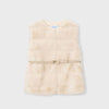 GILET FOURRURE ECRU