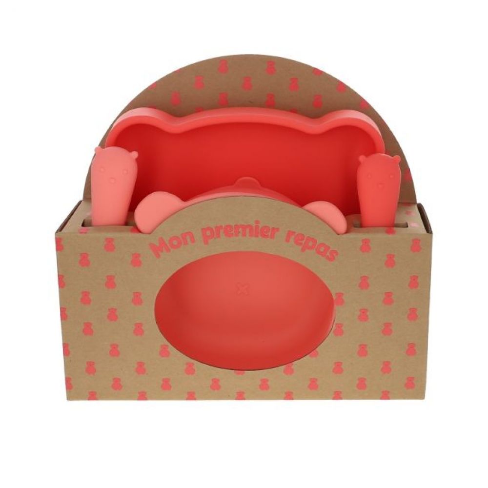 SET VAISELLE SILICONE POMME