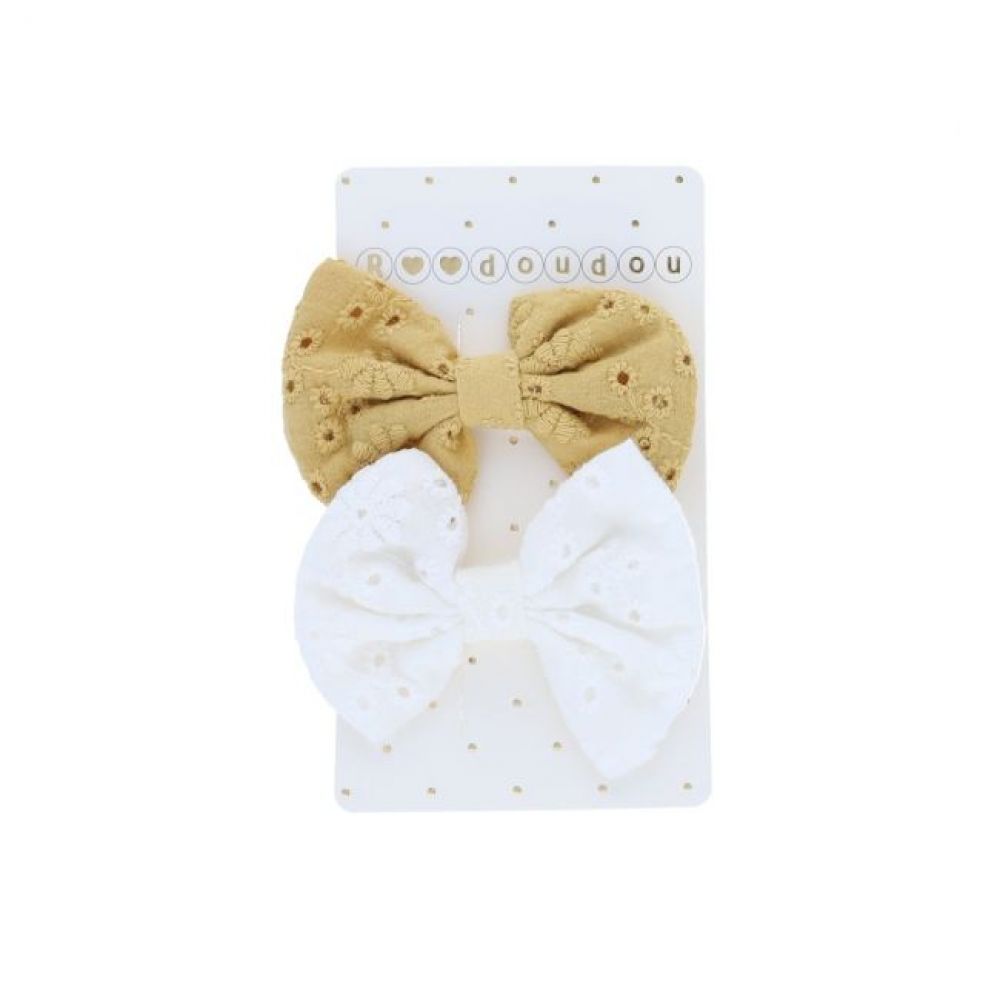BARRETTES NOEUDS BRODERIE