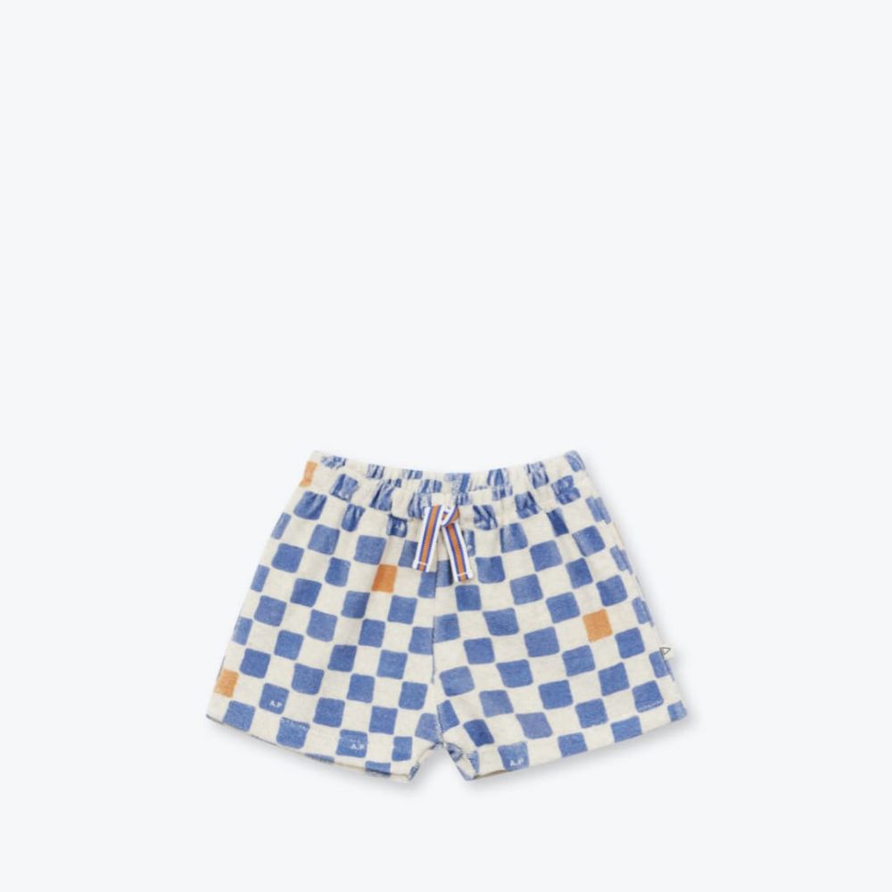 SHORT BEBE EPONGE DAMIER