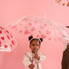 PARAPLUIE A COEURS ROSE