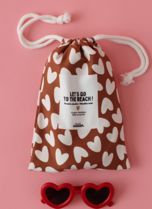 SERVIETTE MICROFIBRE MARRON ET BLANCHE