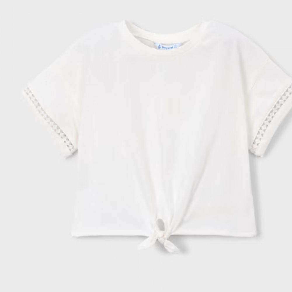 T-SHIRT NOEUD BLANC FILLE