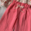 PANTALON RAYE ROSE