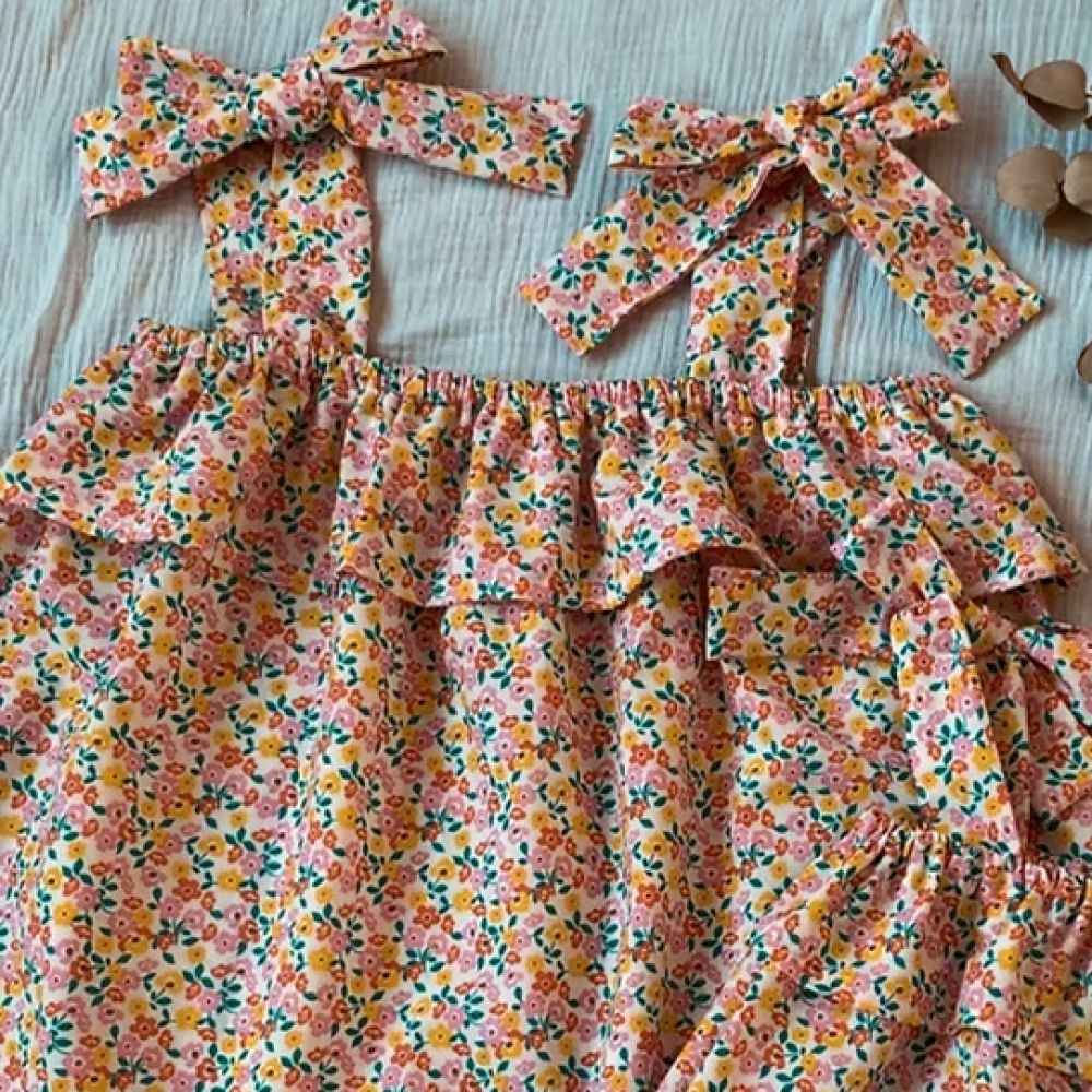 ROBE JAUNE & ROSE
