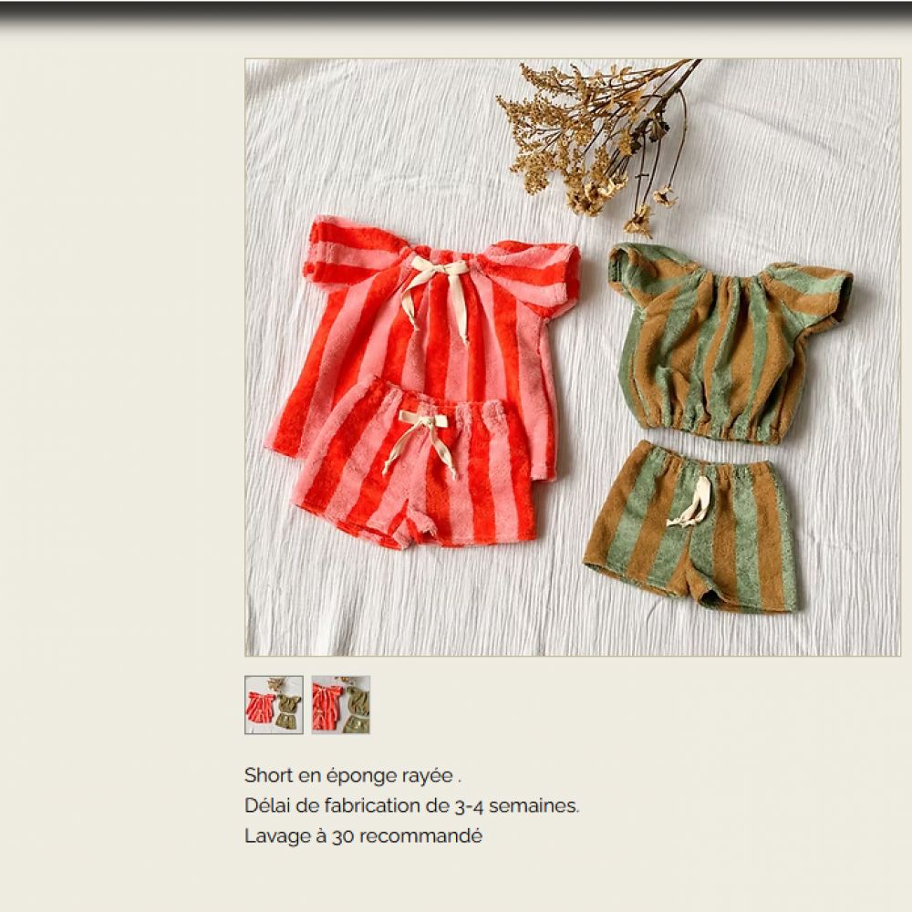 SHORT EPONGE FILLE