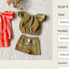 SHORT EPONGE CAMEL VERT GARCON