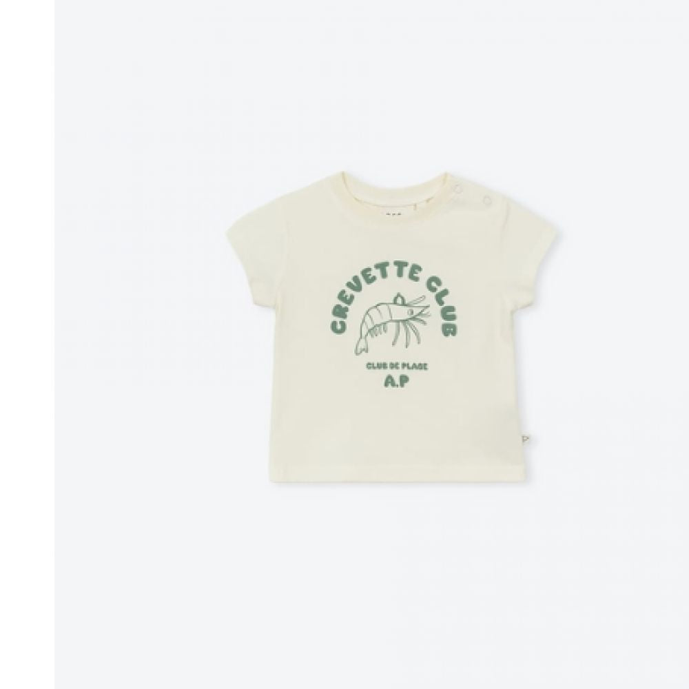 T-SHIRT BEBE CREVETTE CLUB KAKI