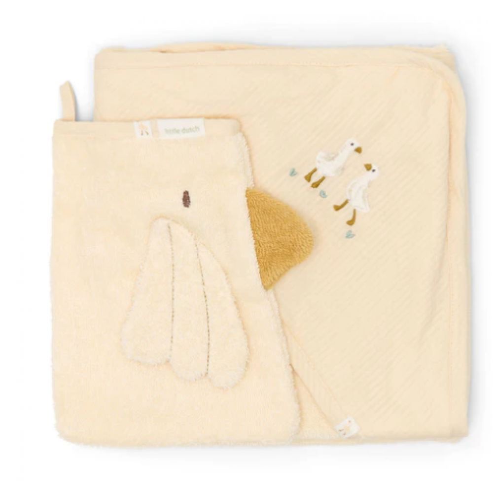 COFFRET CADEAU CAPE + GANT DE BAIN LITTLE GOOSE