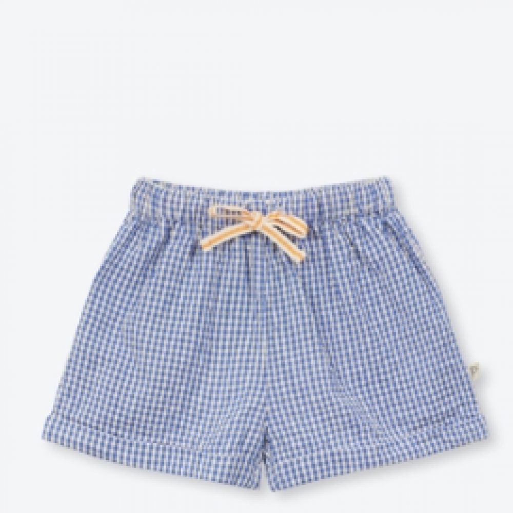 SHORT BEBE VICHY BLEU