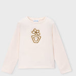 T-SHIRT ECRU FLEUR BEIGE