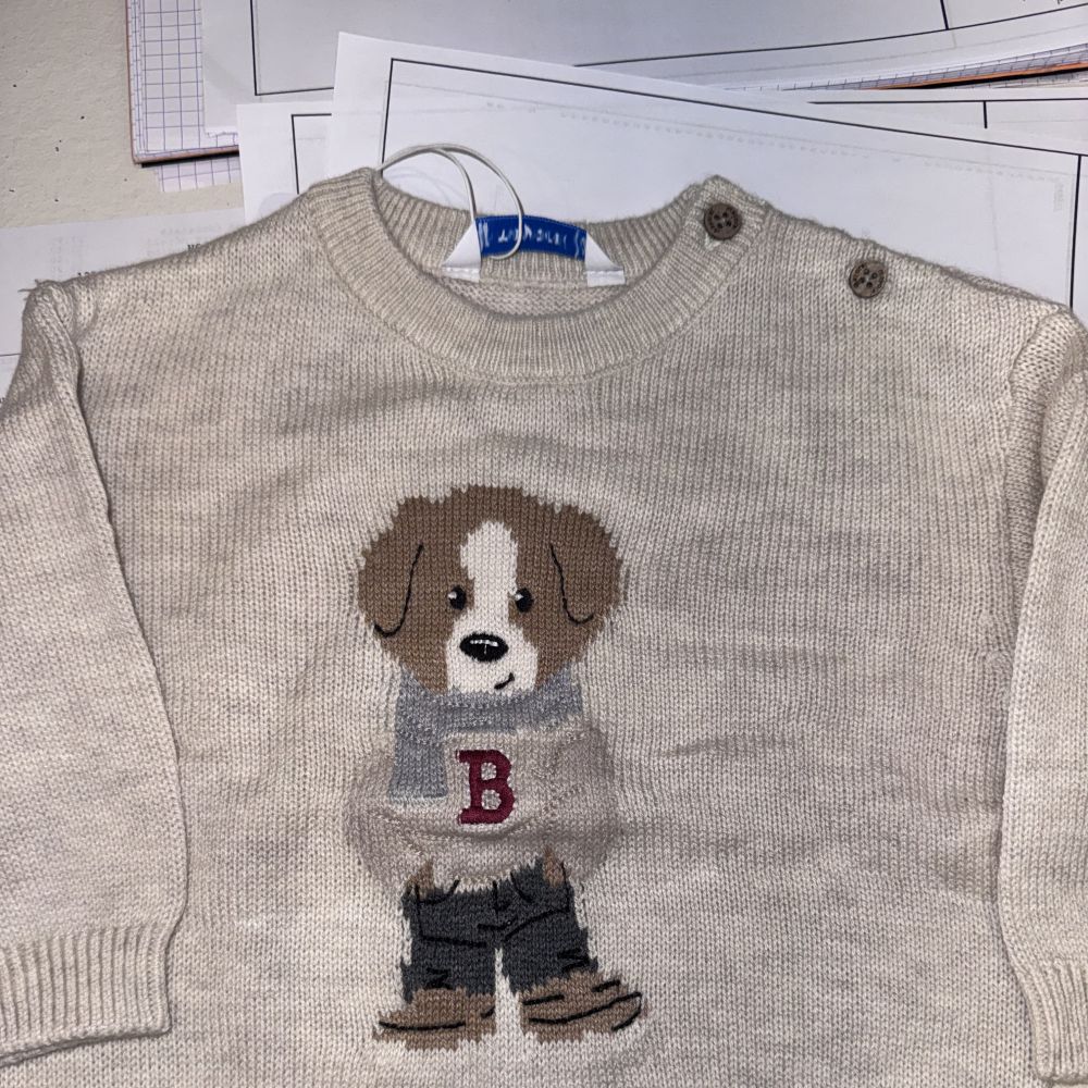 PULL BEIGE CHIEN