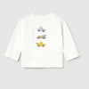 T-SHIRT ML VOITURE ECRU