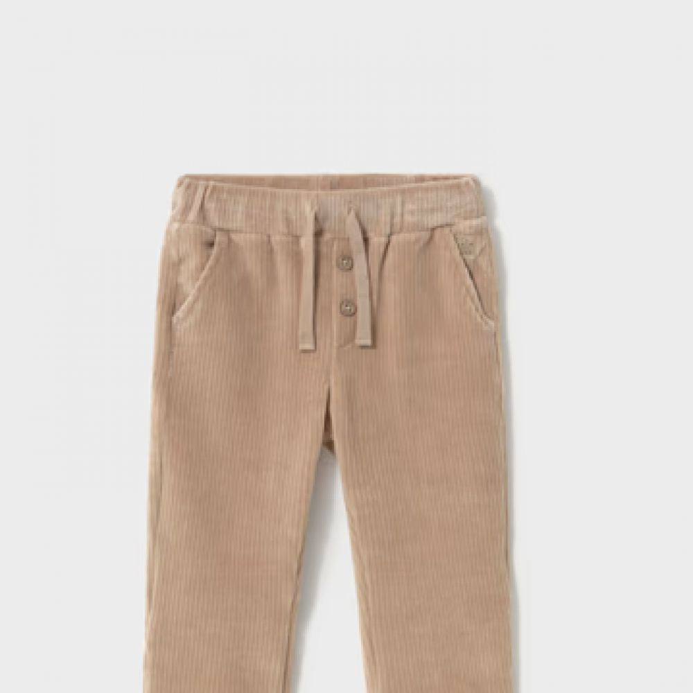 PANTALON EN VELOURS COTELE NOISETTE