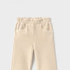 PANTALON VELOURS COTELET ECRU