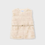 GILET FOURRURE ECRU