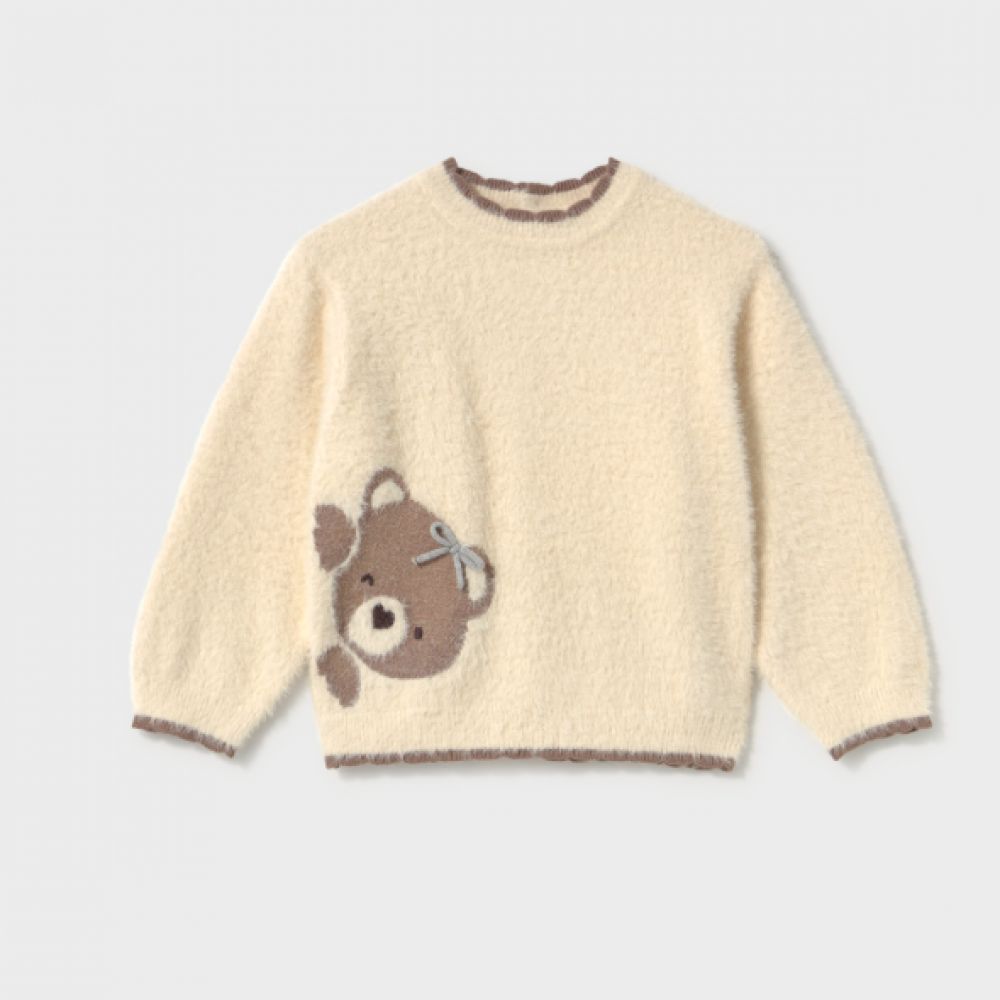 PULL FOURRURE NOUNOURS ECRU BEIGE