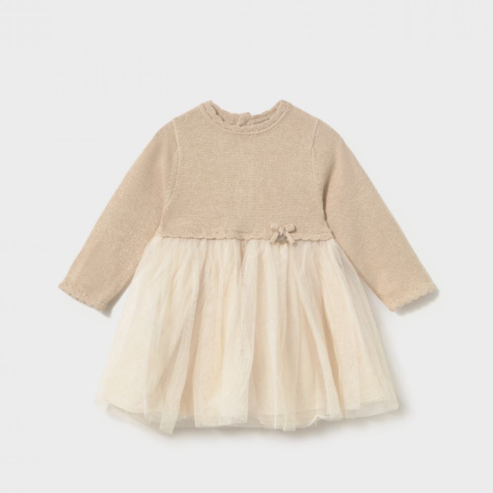 ROBE TRICOT TULLE PAILLETE