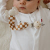 Attache tetine gaze damier