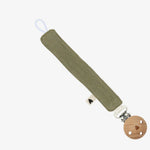 Attache tetine gaze vert olive