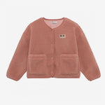 Veste rose pale moumoute