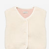 Veste sans manches moumoute ecru bebe