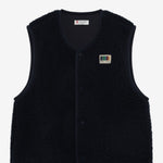 Veste sans manches moumoute bleu