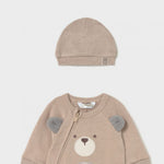 Grenouillere et bonnet beige