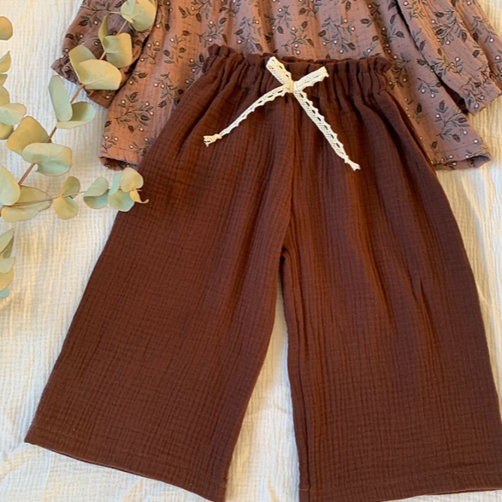 Pantalon gaufre chocolat