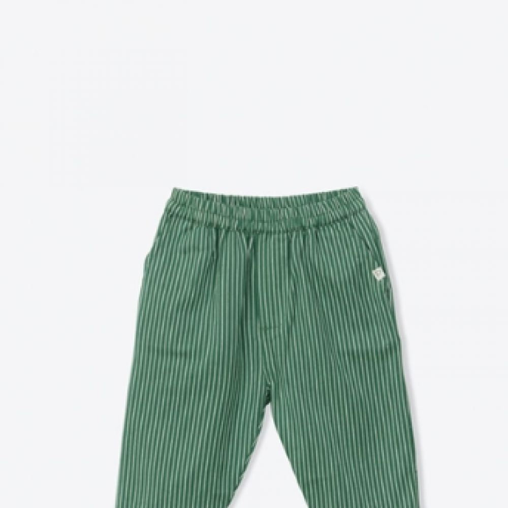 Pantalon bebe rayures verte