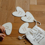 Cartes etapes coeurs bois
