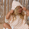 Poncho gaze coeurs rouges