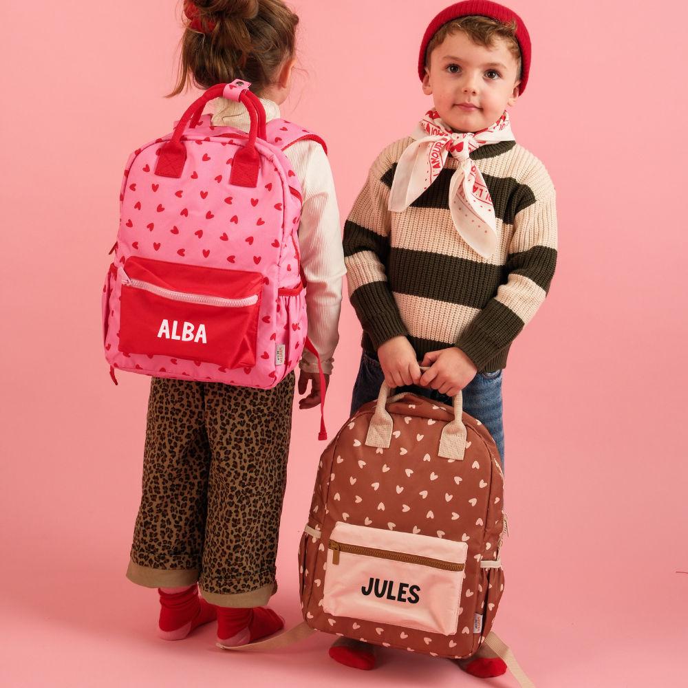 SAC A DOS A COEURS ROSE ET ROUGE